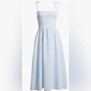 Julia Jordan Tie Shoulder Smocked Midi Dress Size 6